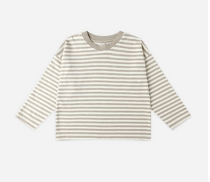 Camden Long Sleeve Tee - Stone Stripe
