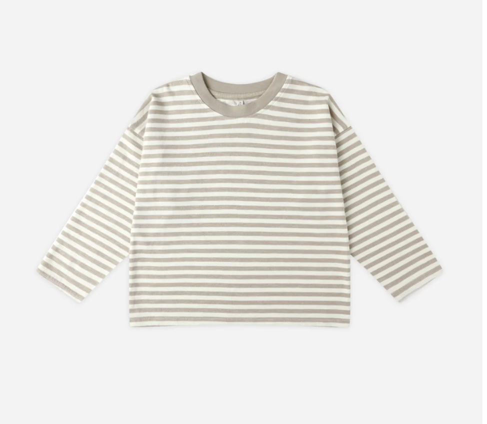 Camden Long Sleeve Tee - Stone Stripe