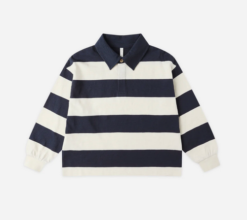 Rugby Polo - Navy Stripe