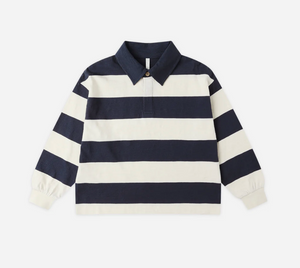 Rugby Polo - Navy Stripe