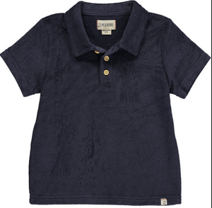 Watergate Navy Terry Towelling Polo