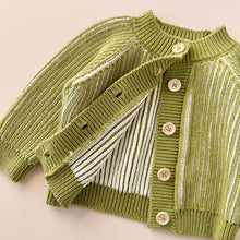 Load image into Gallery viewer, Cotton Brioche Cardigan Green Baby Kid Apparel Golf Patrick