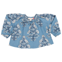 Load image into Gallery viewer, Girls Ava Top - Blue Bouquet Floral