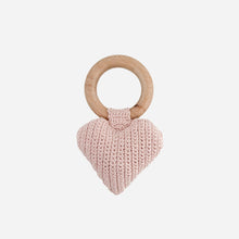 Load image into Gallery viewer, Teether Heart Cotton Crochet Rattle Baby Toy Spring Summer