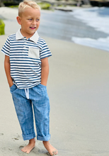 Load image into Gallery viewer, Anchor Navy/White Polo