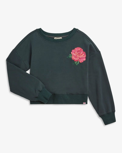 Lisa Cropped Sweatshirt - Moss