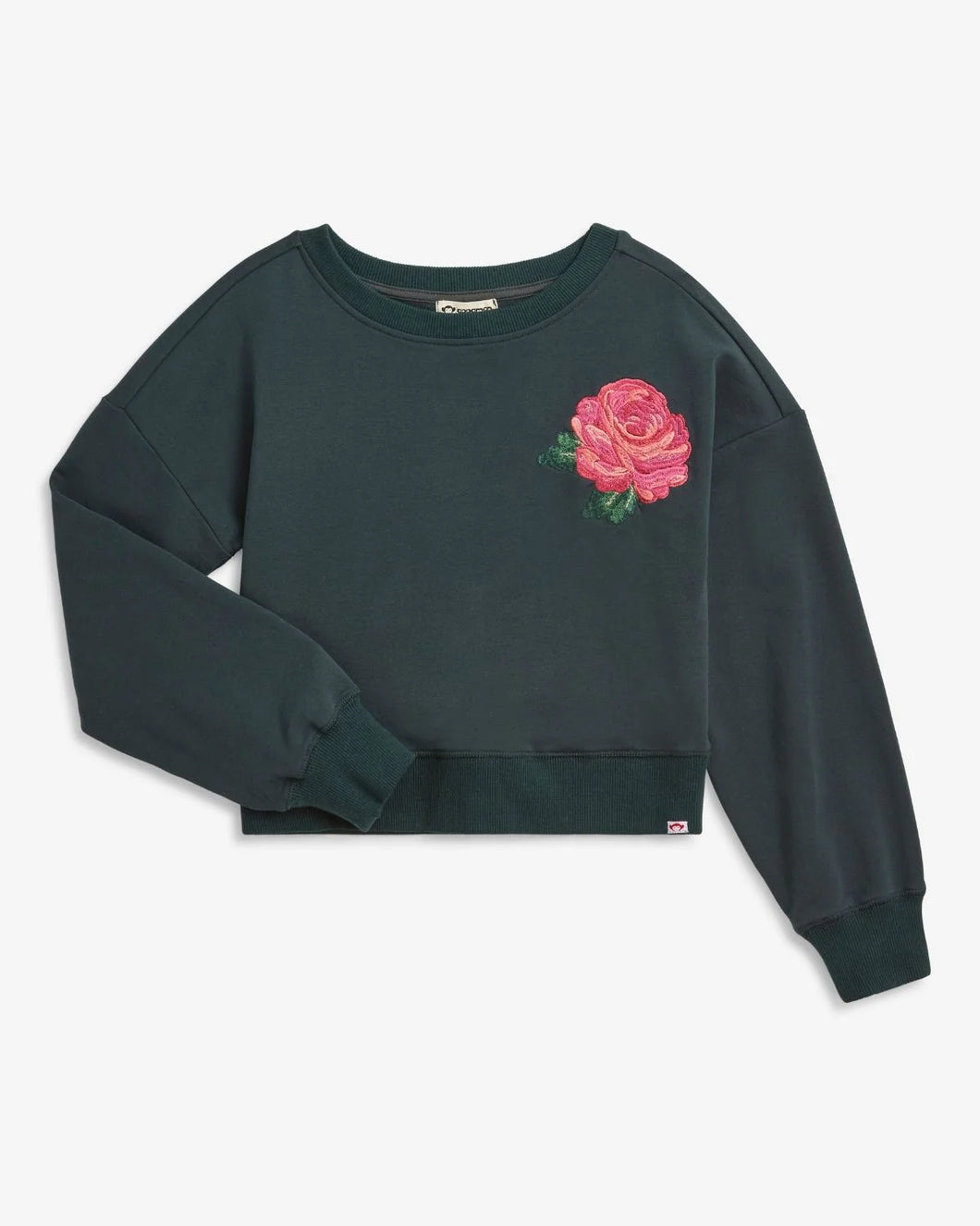 Lisa Cropped Sweatshirt - Moss
