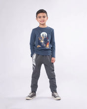 Load image into Gallery viewer, Graphic Long Sleeve Tee - Denim Blue