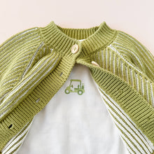 Load image into Gallery viewer, Cotton Brioche Cardigan Green Baby Kid Apparel Golf Patrick