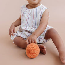 Load image into Gallery viewer, Teether Orange Cotton Rattle Fruit Baby Clementine Pumpkin