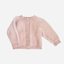 Load image into Gallery viewer, Cotton Brioche Cardigan Pink Baby Kid Apparel Valentines