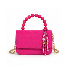 Load image into Gallery viewer, Pearl Handle Message Charm Handbag for Kids