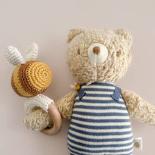 Load image into Gallery viewer, Teether Bee Cotton Crochet Rattle Spring Summer Baby Toy