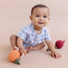 Load image into Gallery viewer, Teether Orange Cotton Rattle Fruit Baby Clementine Pumpkin