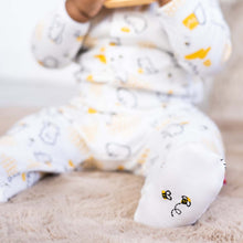 Load image into Gallery viewer, Honey Bee Mine Organic Cotton Magnetic Footie