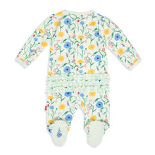 Load image into Gallery viewer, Le Jardin Organic Cotton Ruffle Magnetic Parent Favorite Footie