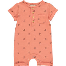 Load image into Gallery viewer, Martingale Coral Henley Henry Romper