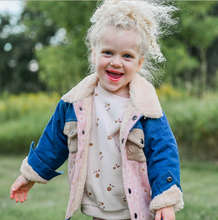 Load image into Gallery viewer, oh baby! Quilted Sunrise Denim Jacket with Snowdrift Lining - Multi Color