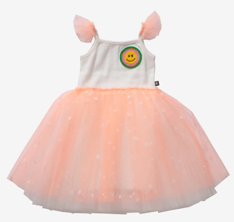 Smile Frill Tutu Dress - Orange