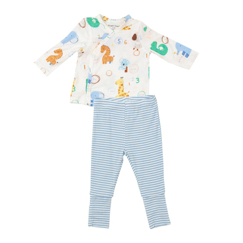 Animal Numbers Tmh Set with Roll Over Cuff Pant