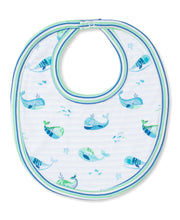 Load image into Gallery viewer, Watercolor Whales Reversible Bib - Multi