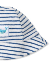 Load image into Gallery viewer, Watercolor Whales Terry Sunhat STR - Blue
