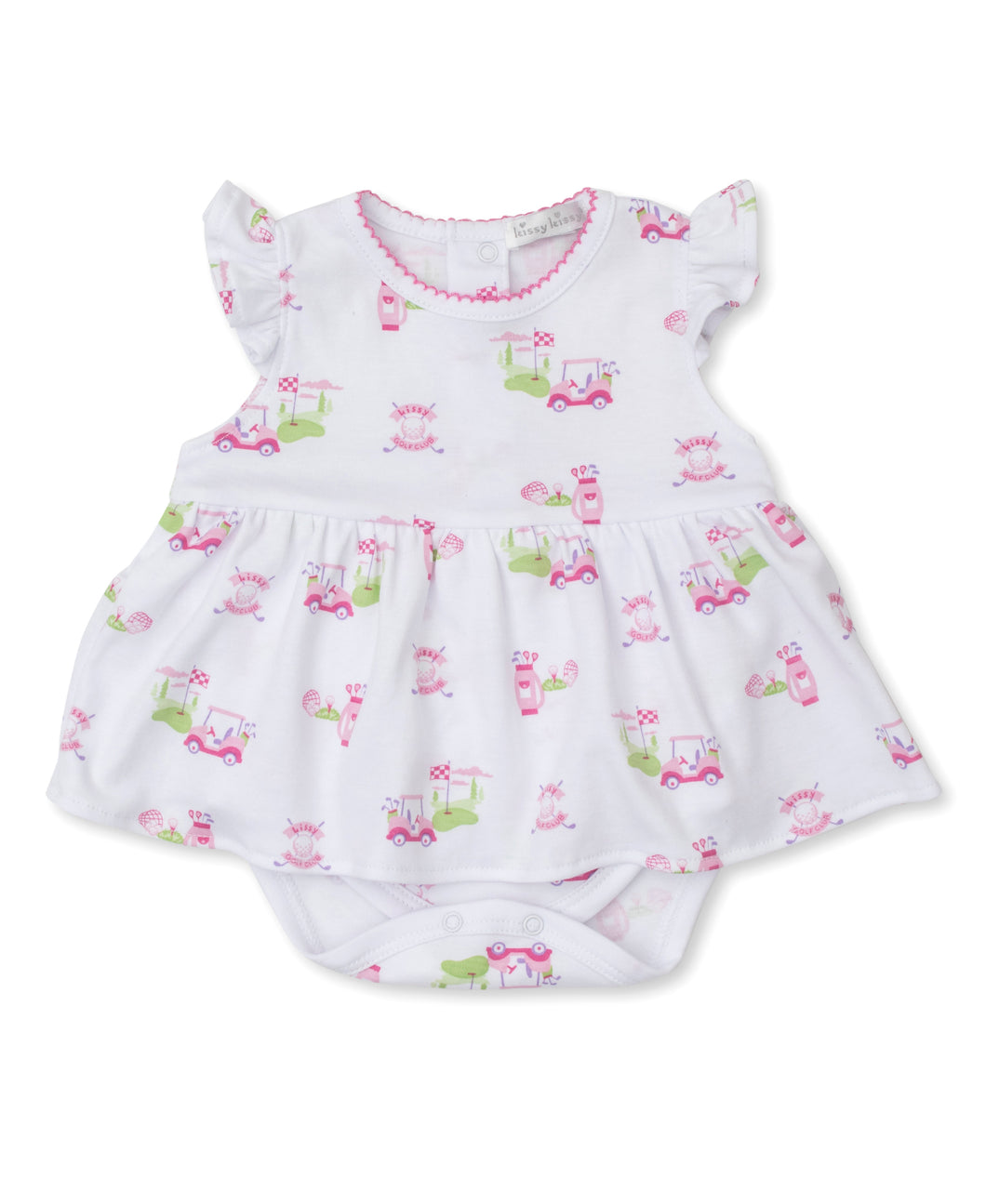 Kissy Golf Club Bodysuit Dress S/S PRT - Multi Pink