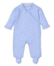 Load image into Gallery viewer, Fall Flower Pat Footie PRT - Light Blue