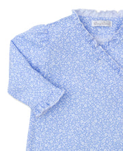 Load image into Gallery viewer, Fall Flower Pat Footie PRT - Light Blue