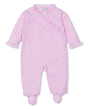 Load image into Gallery viewer, Fall Flower Pat Footie PRT - Pink