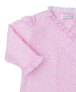Fall Flower Pat Footie PRT - Pink
