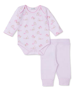 Pups in Action Pant Set Mix - Pink