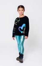 Load image into Gallery viewer, Legging - Metallic Aqua
