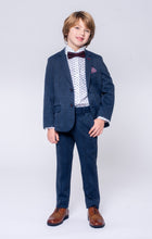 Load image into Gallery viewer, 2-PC Stretchy Mod Suit - Indigo Wales Check