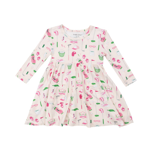 Golf Club Pink - Twirly L/S Dress