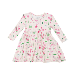 Golf Club Pink - Twirly L/S Dress