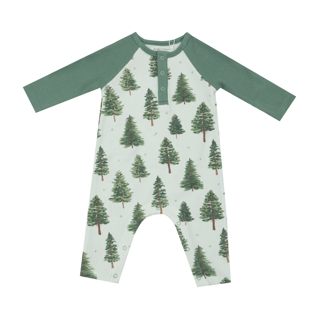 Forest Trees - L/S Raglan Romper