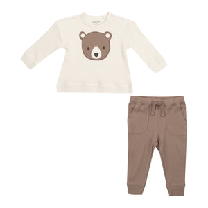 Baby Bear Applique - Sweatshirt +  Jogger