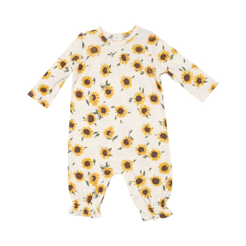 Ribbed Baby Sunflowers - L/S Romper