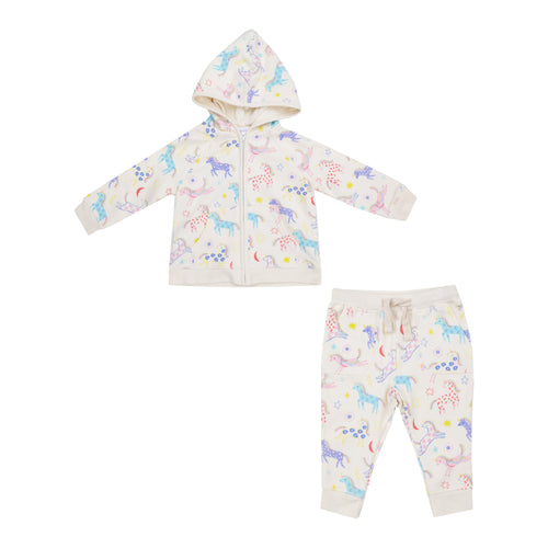 French Terry Fun Unicorns - Hoodie  And Jogger