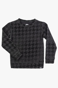 Revel Crewneck - Black Houndstooth