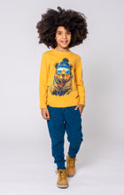 Load image into Gallery viewer, Graphic Long Sleeve Tee - Ski Bear - Beeswax