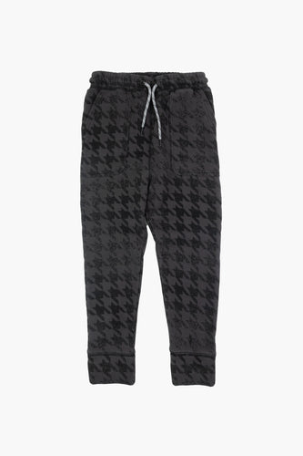 Rest Day Sweats - Black Houndstooth