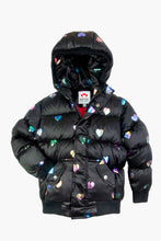 Load image into Gallery viewer, Puffy Coat - Rainbow Hearts