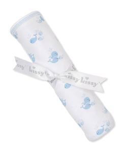 Whale Wonder Blanket PRT - Light Blue