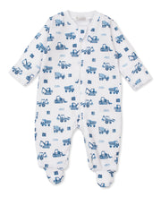 Load image into Gallery viewer, Construction Trucks Footie w/ Zip PRT - Light Blue