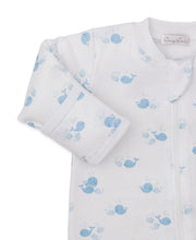 Load image into Gallery viewer, Whale Wonder Footie w/ Zip PRT - Light Blue