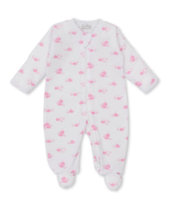 Whale Wonder Footie w/ Zip PRT - Pink