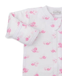 Whale Wonder Footie w/ Zip PRT - Pink