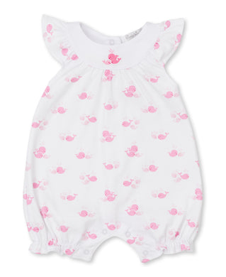 Whale Wonder Short Playsuit PRT - Pink
